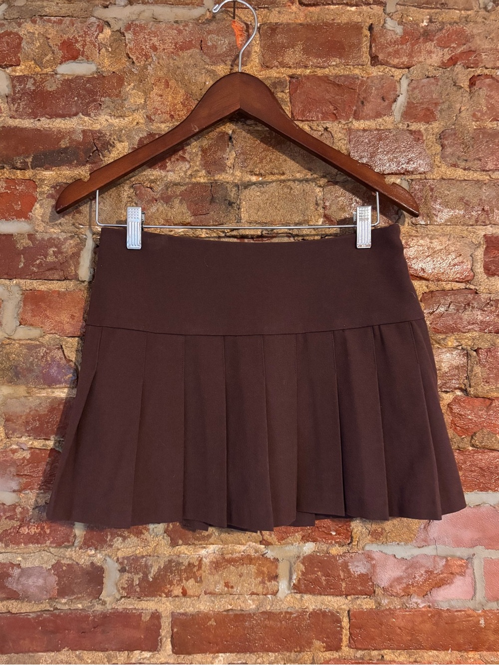 Abercrombie & Fitch Brown Pleated Skort